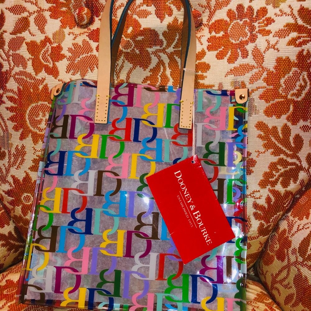 Dooney and Bourke Clear Multi Lunch Tote.